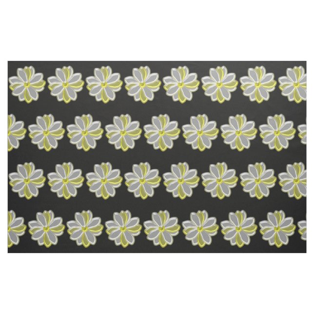 Glühende Daisy-Blume Gemustertes Floß Stoff (Fat Quarter (45,7 x 55,9 cm))