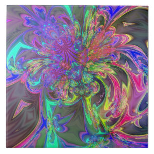 Glühende Explosion von Farbe- aquamarinem u. Fliese