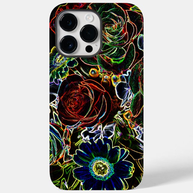Glühende farbenfrohe Blume Bouquet Case-Mate iPhone Hülle (Rückseite)