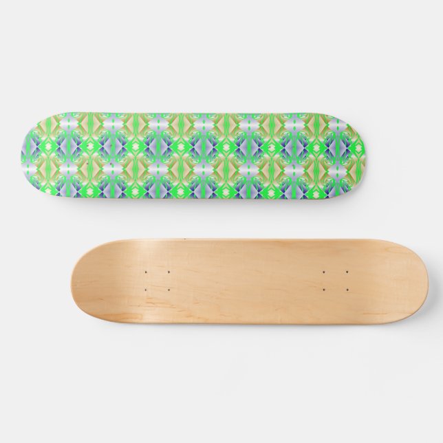 Glühende, farbenfrohe Diamantformen Skateboard (Horizontal)