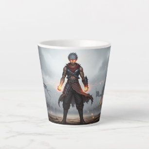 Glühende Fäuste Dunkle Anime-Krieger-Tasse Milchtasse