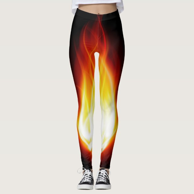 Glühende Flammen Leggings (Vorderseite)