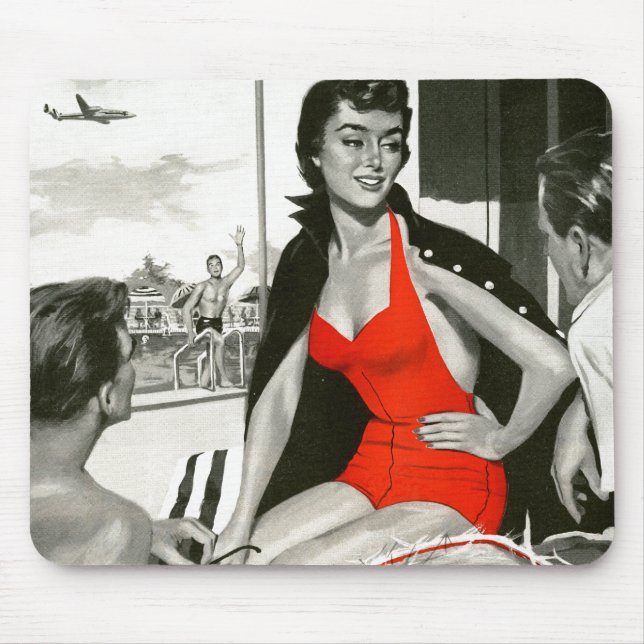 Glühende Frau Mousepad (Vorne)