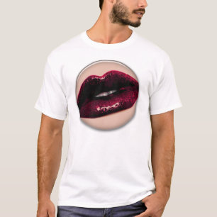 Glühende funkelnde Kissable Lippen T-Shirt