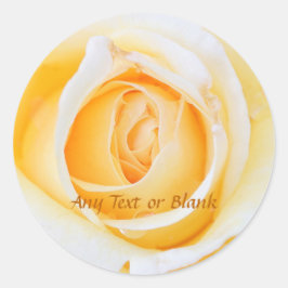 Glühende Goddess Yellow Rose Runder Aufkleber