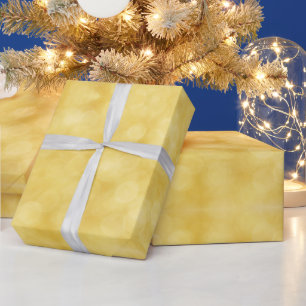 Glühende goldene Bucht Weihnachtslichter abstrakt Geschenkpapier