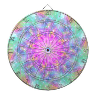 Glühende helle Lichter Farbenfrost Mandala Dartscheibe