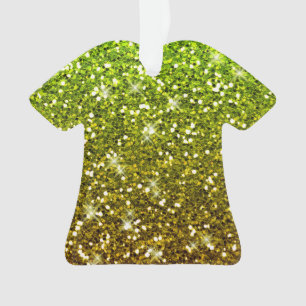Glühende hellgrüne Glitzer Ornament