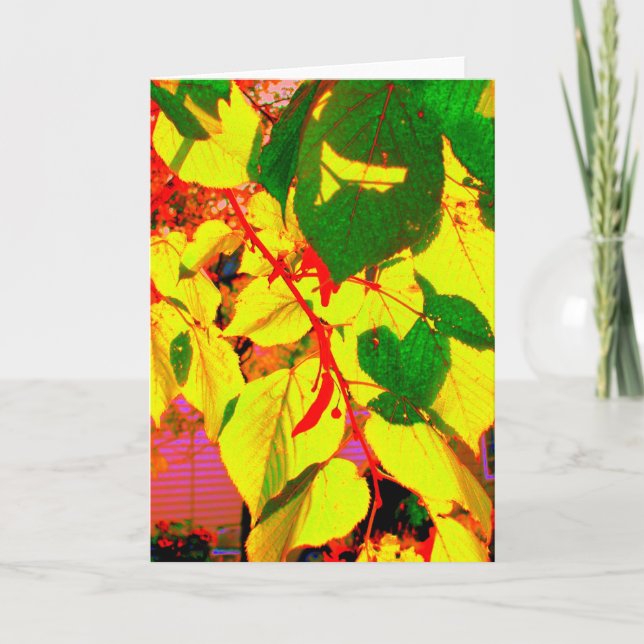 'Glühende Herbstlöcher' leere Grußkarte Karte (Vorderseite)