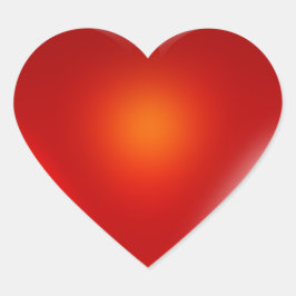 Glühende Herzklemme Herz-Aufkleber