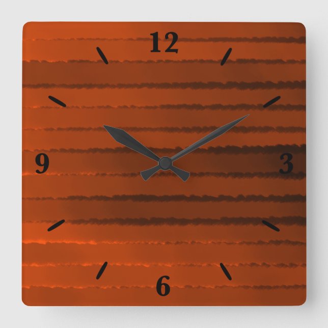 Glühende Hitze Quadratische Wanduhr (Vorderseite)