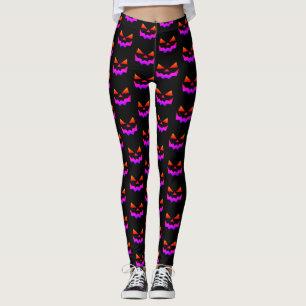 Glühende Jack-o-Laternen-Kürbisgesicht Leggings