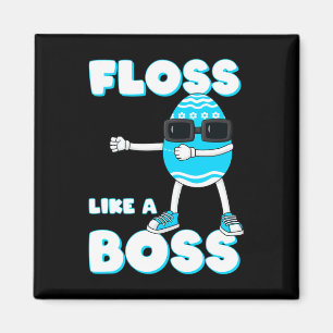 Glühende Jungs, die wie ein Boss Ostereier flossen Magnet