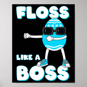 Glühende Jungs, die wie ein Boss Ostereier flossen Poster