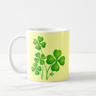 Glühende Kleeblätter Kaffeetasse