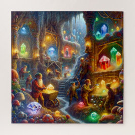 Glühende Kristallhöhle der Zwerge Puzzle