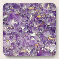 Glühende lila amethyst Kristall-Untersetzer