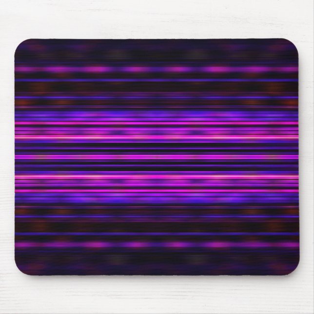 Glühende lila Streifen Mousepad (Vorne)
