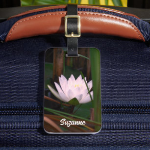 Glühende Lotus Wasserlilie Blume Personalisiert Gepäckanhänger