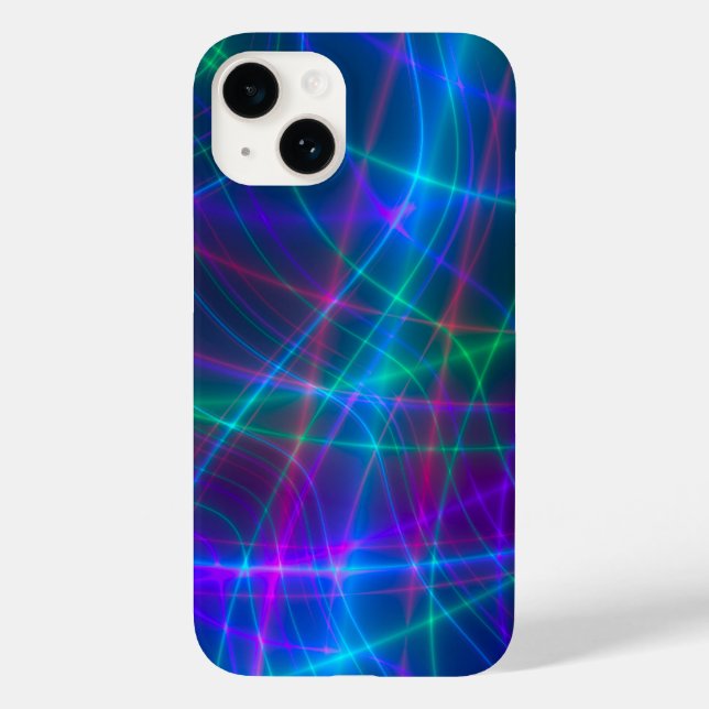 Glühende mehrfarbige Rays Case-Mate iPhone Hülle (Rückseite)
