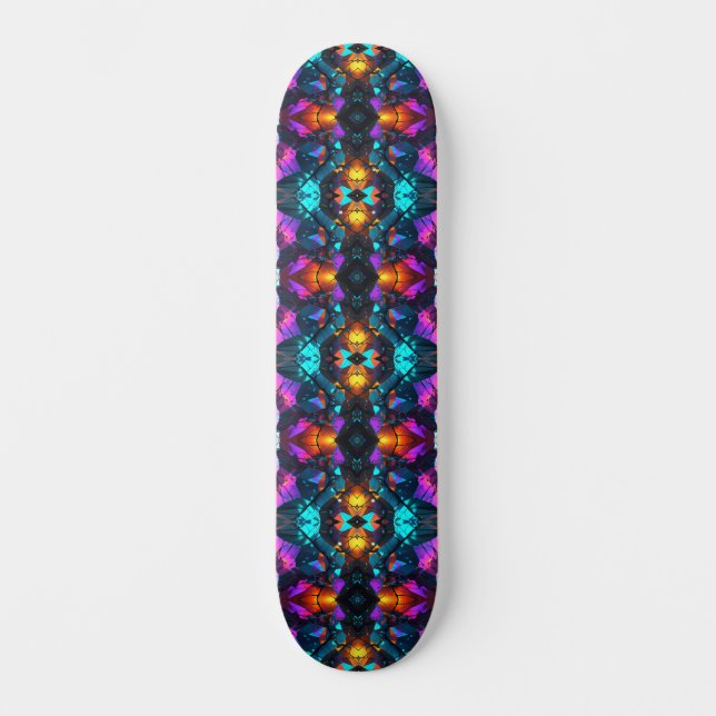 Glühende Mineral Rock Formationen Skateboard (Vorderseite)