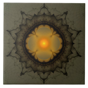 Glühende mystische Verzierung Fliese