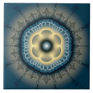 Glühende mystische Verzierung Fliese