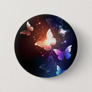 Glühende Nachtschmetterlinge Button