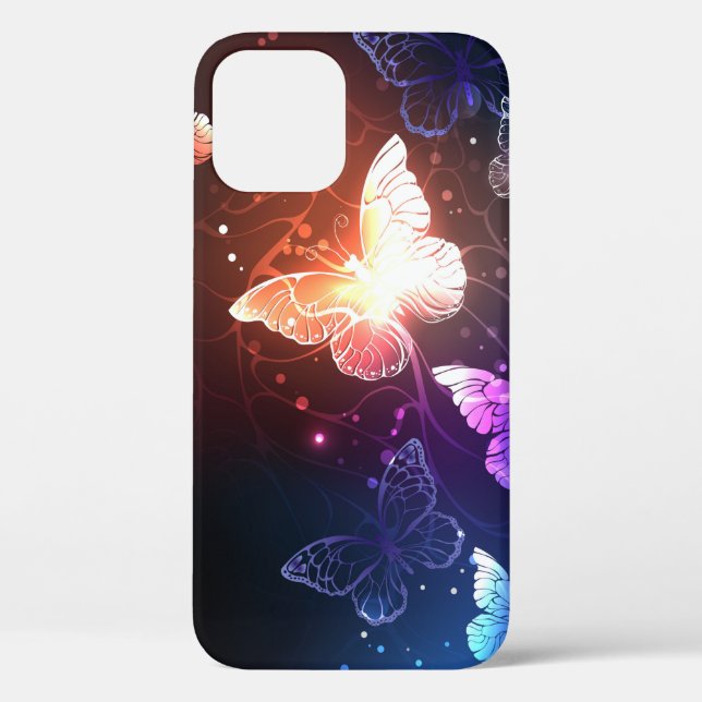 Glühende Nachtschmetterlinge Case-Mate iPhone Hülle (Rückseite)