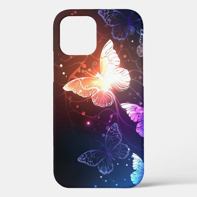 Glühende Nachtschmetterlinge Case-Mate iPhone Hülle (Rückseite)