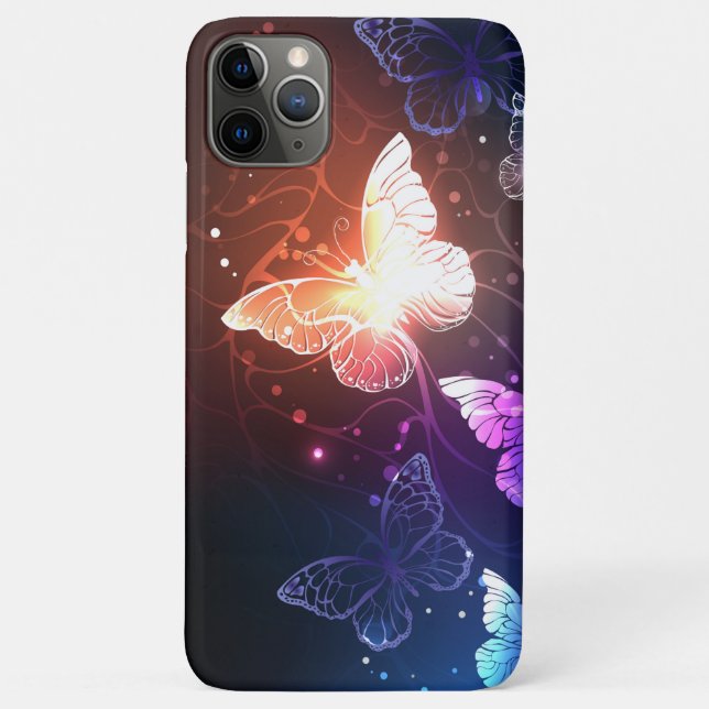 Glühende Nachtschmetterlinge Case-Mate iPhone Hülle (Rückseite)