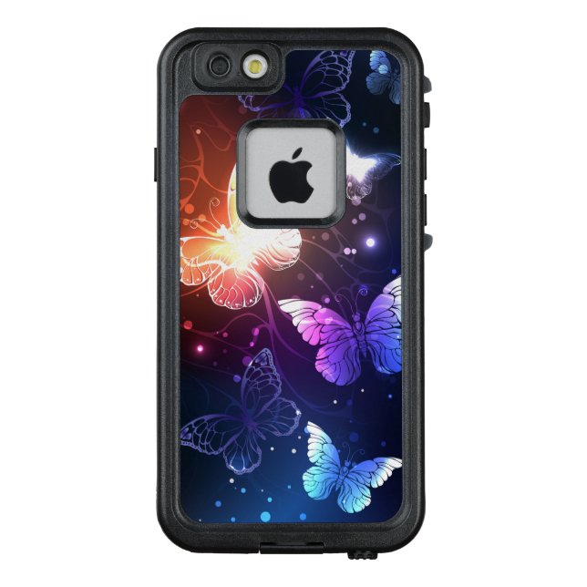 Glühende Nachtschmetterlinge LifeProof iPhone Hülle (Rückseite)