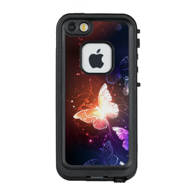 Glühende Nachtschmetterlinge LifeProof iPhone Hülle (Rückseite)