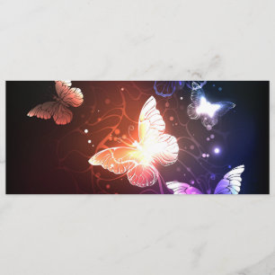 Glühende Nachtschmetterlinge Menükarte