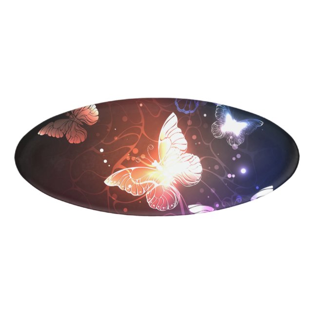 Glühende Nachtschmetterlinge Namenschild (Vorderseite)