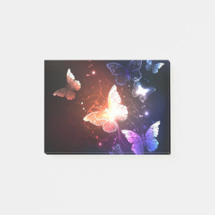 Glühende Nachtschmetterlinge Post-it Klebezettel