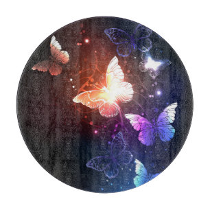 Glühende Nachtschmetterlinge Schneidebrett