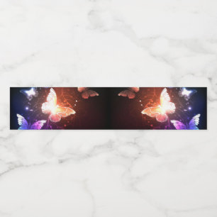 Glühende Nachtschmetterlinge Wasserflaschenetikett