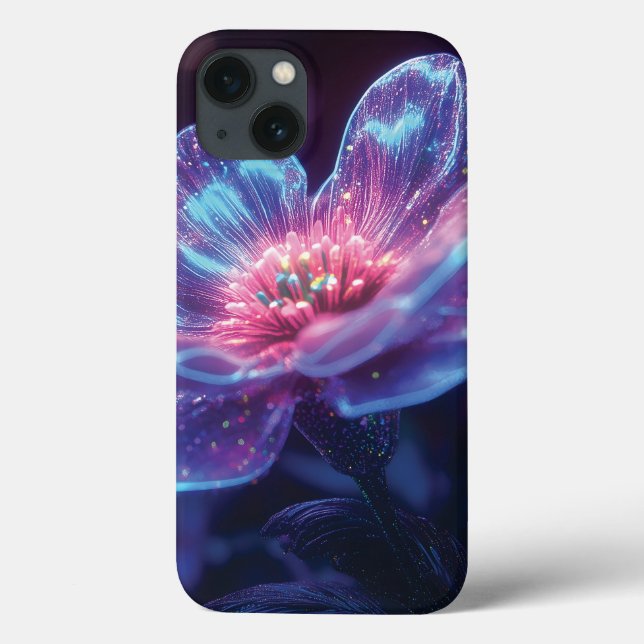 "Glühende Neon-Blume - Bezaubernde kosmische Flora Case-Mate iPhone Hülle (Rückseite)