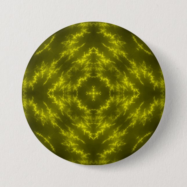 Glühende Neon Electric Thunder Bolzen Button (Vorderseite)