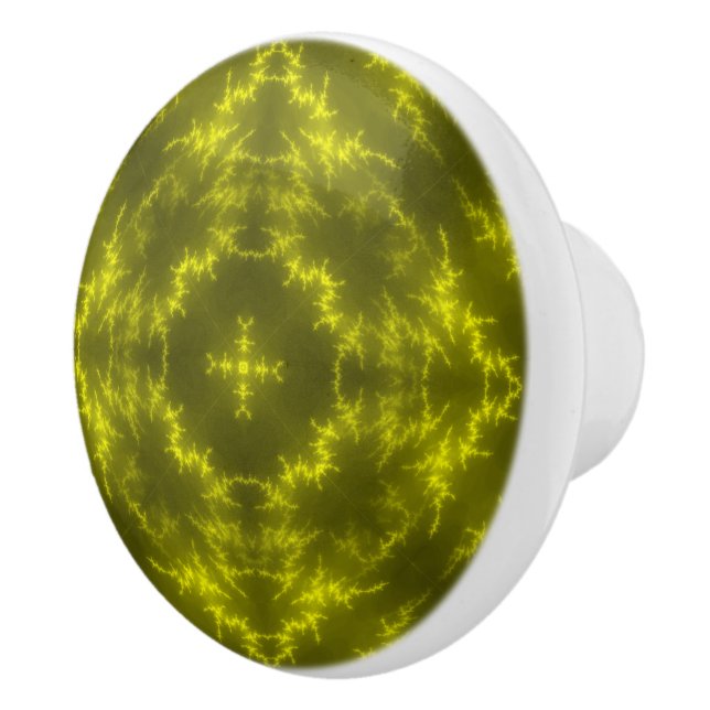 Glühende Neon Electric Thunder Bolzen Keramikknauf (Rechts)