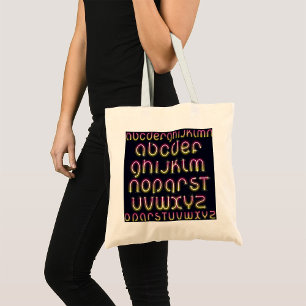 Glühende Neon Schriftart Tote Tasche