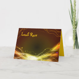 Glühende Neon Stars Danke, dass Sie Karte GOLD