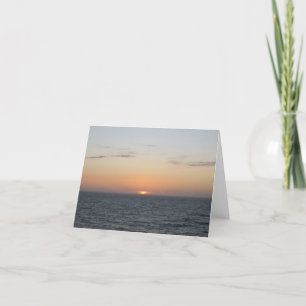 Glühende orange Sonnenuntersatzkarte Karte