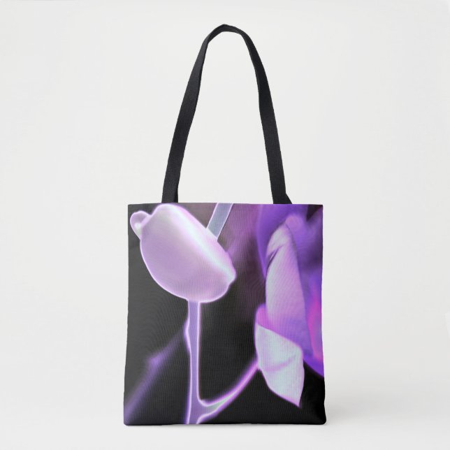 Glühende Orchid-Drucktasche (Vorderseite)