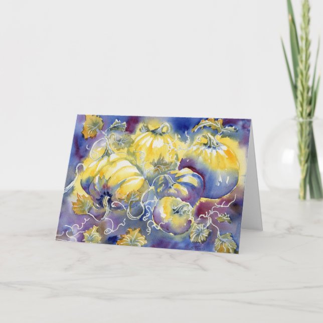 Glühende Pumpkins Blank Notecard Dankeskarte (Vorderseite)