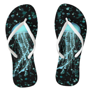 Glühende Qualle Flip Flops