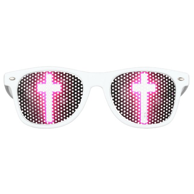 Glühende rosa Sonnenbrille (Vorderseite)