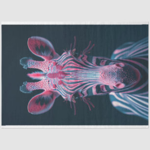 Glühende rosa Zebra aus einer anderen Welt Seidenpapier