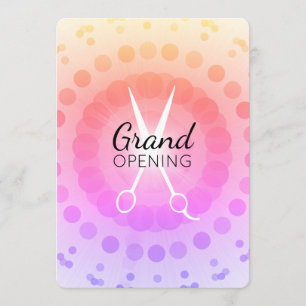 Glühende Schere Haar Stylist Salon Öffnung Einladung